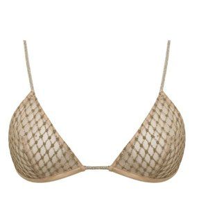 For Love and Lemons Glitter Gold Bra NEW